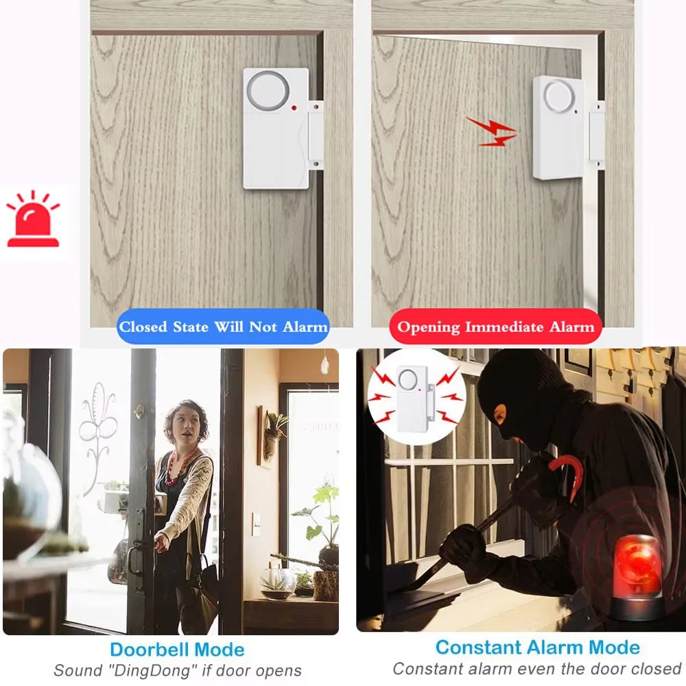 Elecpow Wireless Door & Window Burglar Alarm Kit – Anti-Theft Sensor System with Remote Control for Home Security