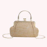 Handmade Chain Woven Shell-Shaped Handbag – Elegant Casual Women’s Underarm Bag for Travel, Street Style & Daily Outfits