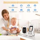 Boifun 480P Baby Monitor Camera – Video Baby Phone with Night Vision, VOX Mode, Two-Way Talk, Temperature Sensor & Rechargeable Battery