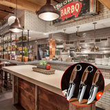 3Pcs Forged Stainless Steel Kitchen Knife Set – Thin Blade Meat Cleaver & BBQ Cutting Knives