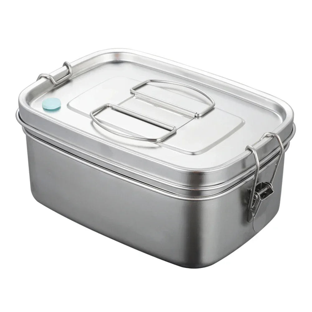 2-Layer Stainless Steel Bento Lunch Box – 1000 ml Insulated Food Container for School, Office & Kitchen