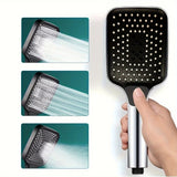 Large-Area High-Pressure Shower Head – 3 Modes Adjustable Water-Saving Spa-Style Nozzle