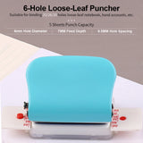KW-Trio 6-Hole Metal Paper Punch – Handheld 5-Sheet Capacity Puncher for Notebooks & Planners