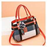 Elegant designer women’s handbag – PU leather crossbody messenger bag with top-handle tote design & fluffy keychain accessory