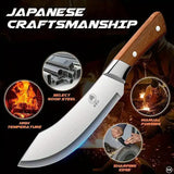 Hand-Forged Professional Bone-Removing Knife with Leather Sheath – Chef’s Choice for Kitchen & Meat Preparation