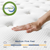 Vesgantti 12-Inch Hybrid Mattress – Memory Foam & Pocket Spring Bed | Medium Firm Innerspring Mattress for Pressure Relief & Comfort