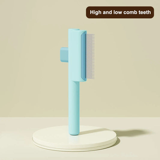 Pet Hair Removal Comb – Self-Cleaning Grooming Brush for Cats & Dogs