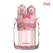 700ml Cartoon Capybara Water Bottle with Dual Drinking Modes for Kids (Large Capacity)