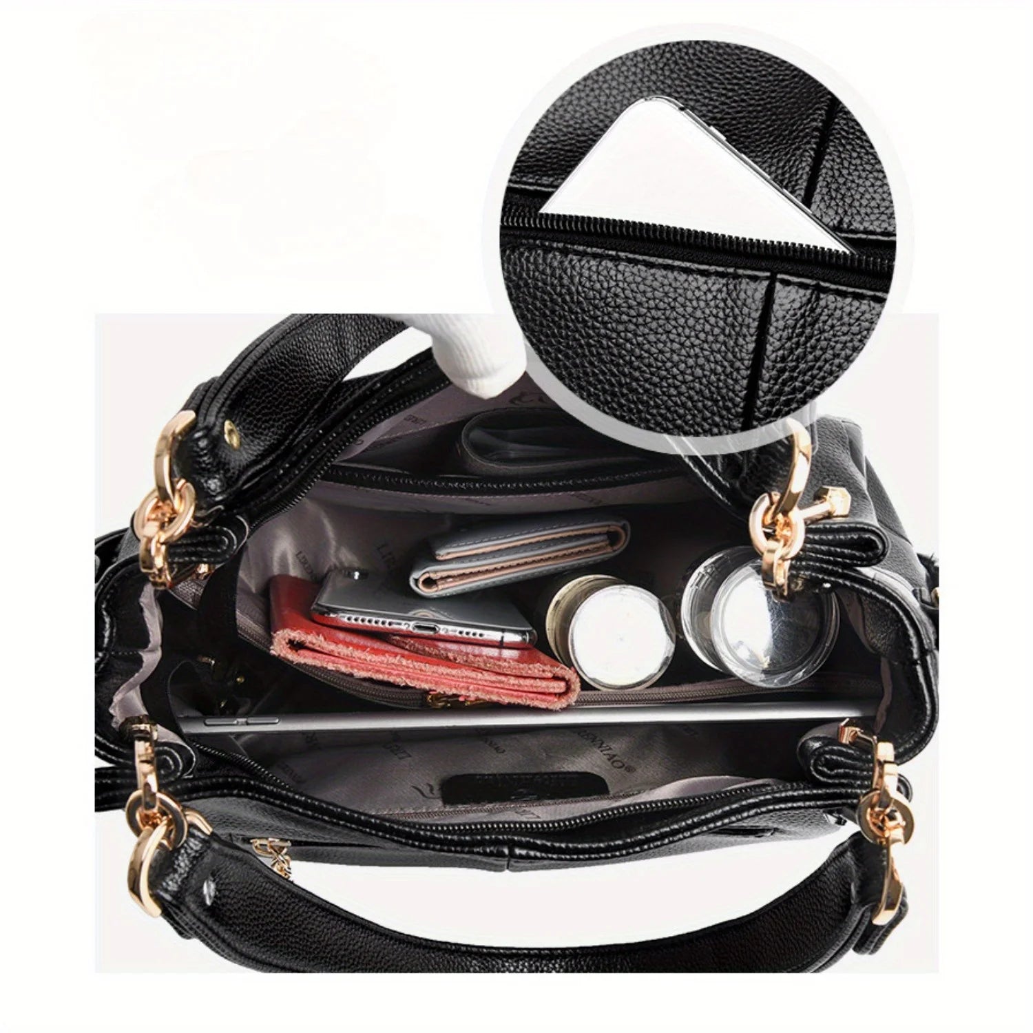 Women’s Large-Capacity Retro Tote Bag – Single Shoulder Crossbody Convertible Commuter Bag