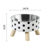 Elevated Stainless Steel Cat Bowl – Neck-Protection Design with Anti-Slip Base