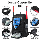 Baseball Equipment Bag – Large-Capacity Baseball Backpack with Shoe Compartment & Bat Sleeve