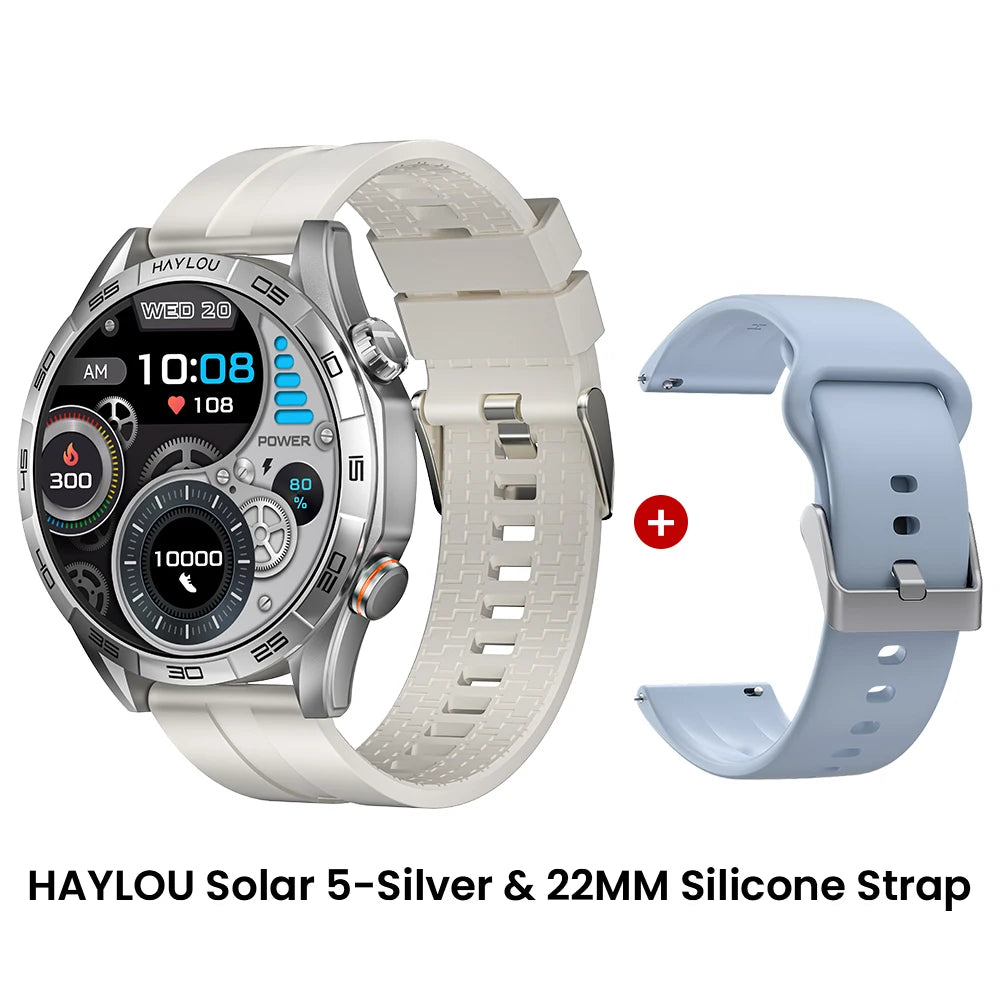 Haylou Solar 5 Smartwatch – 1.58” AMOLED Display, 60Hz Refresh Rate, Voice Calling, 24H Health Monitoring & Sports Fitness Watch for Men