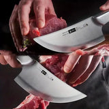 All-Steel Boning Knife with Leather Sheath – Professional Grade Fixed Blade Meat Cleaver for Outdoor Barbecues & Butchering