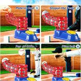 Foot-Operated Baseball Pitching Machine Set – 10-Ball Automatic Launcher for Outdoor Practice