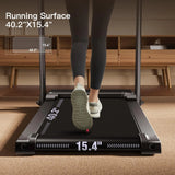 2.5HP Folding Treadmill with Pulse Sensors — Quiet Brushless Motor, 7.5 MPH Max Speed, 265 lbs Capacity