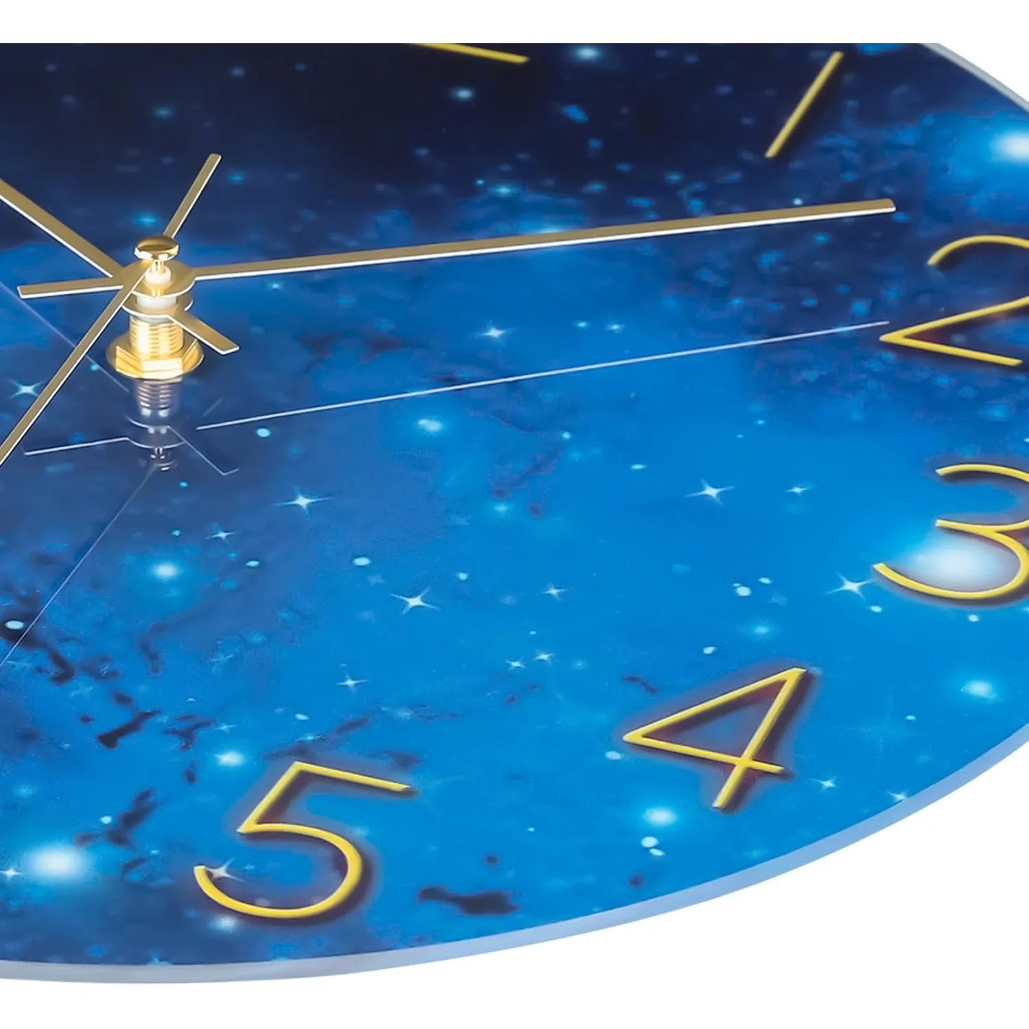 12” Silent Non-Ticking Galaxy Wall Clock – Cosmic Battery-Operated Analog Clock for Bedroom, Living Room, Kitchen & Office