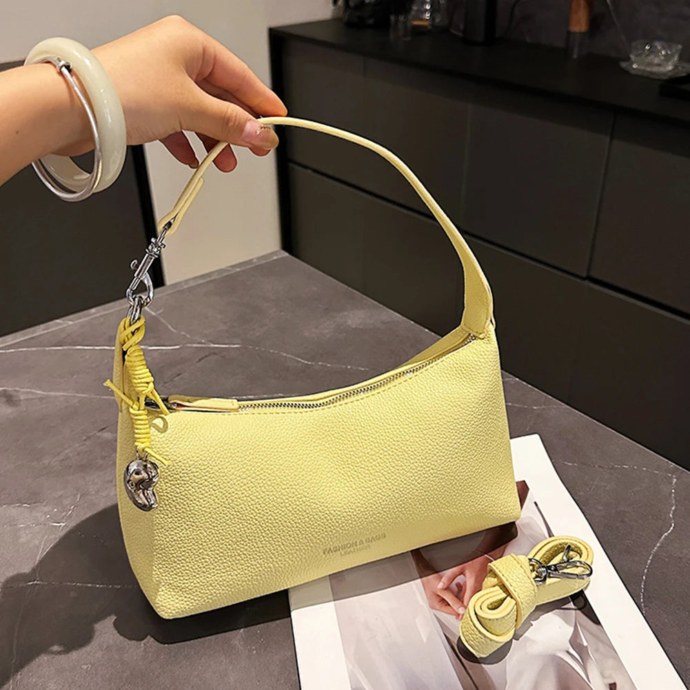 Women’s PU Leather Trendy Hobo Bag – Adjustable Strap Crossbody Tote Handbag