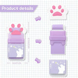 Cute Paw Roller Erasers – 4-Pack Rubber Erasers with Built-In Shaving Roller Case