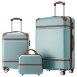 3-Piece Hardshell Luggage Set with Cosmetic Case (20”-28”) – Lightweight Spinner Suitcase with TSA Lock for Stylish Travelers