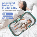 “Portable Baby Bassinet Travel Pod – Infant Lounger with Mosquito Net”