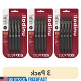 3-Pack Retractable 0.7 mm Black Gel Pens – Smooth, Fade-Resistant Writing for School & Office