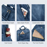 Women’s PU Leather Backpack Purse – Fashion Handbag Shoulder Bag for Daily Wear, Travel & Casual Outfits (Blue)