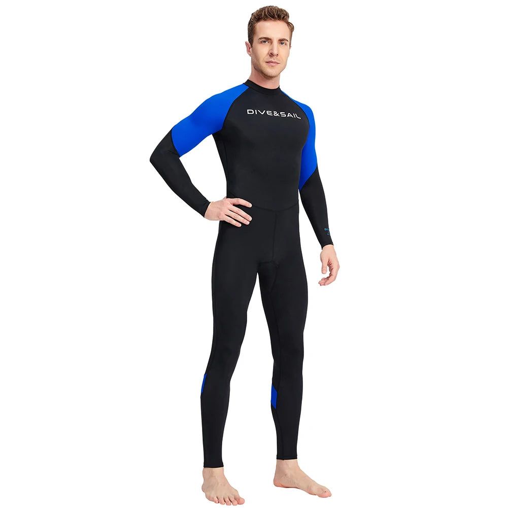 Men’s Full-Body Diving Skin Suit with Zipper – UV Protection, Breathable & Anti-Scratch Surfing Gear