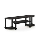 4-Tier Wooden TV Entertainment Center – Espresso/Black Finish Media Stand for Flat-Screen TVs