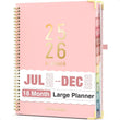 2025-2026 Academic 18-Month Daily & Weekly Agenda Planner – Hardcover Calendar Book