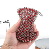 Stainless Steel Chainmail Scrubber for Cast Iron – Heavy-Duty Skillet & Pan Cleaner 🥘🔗