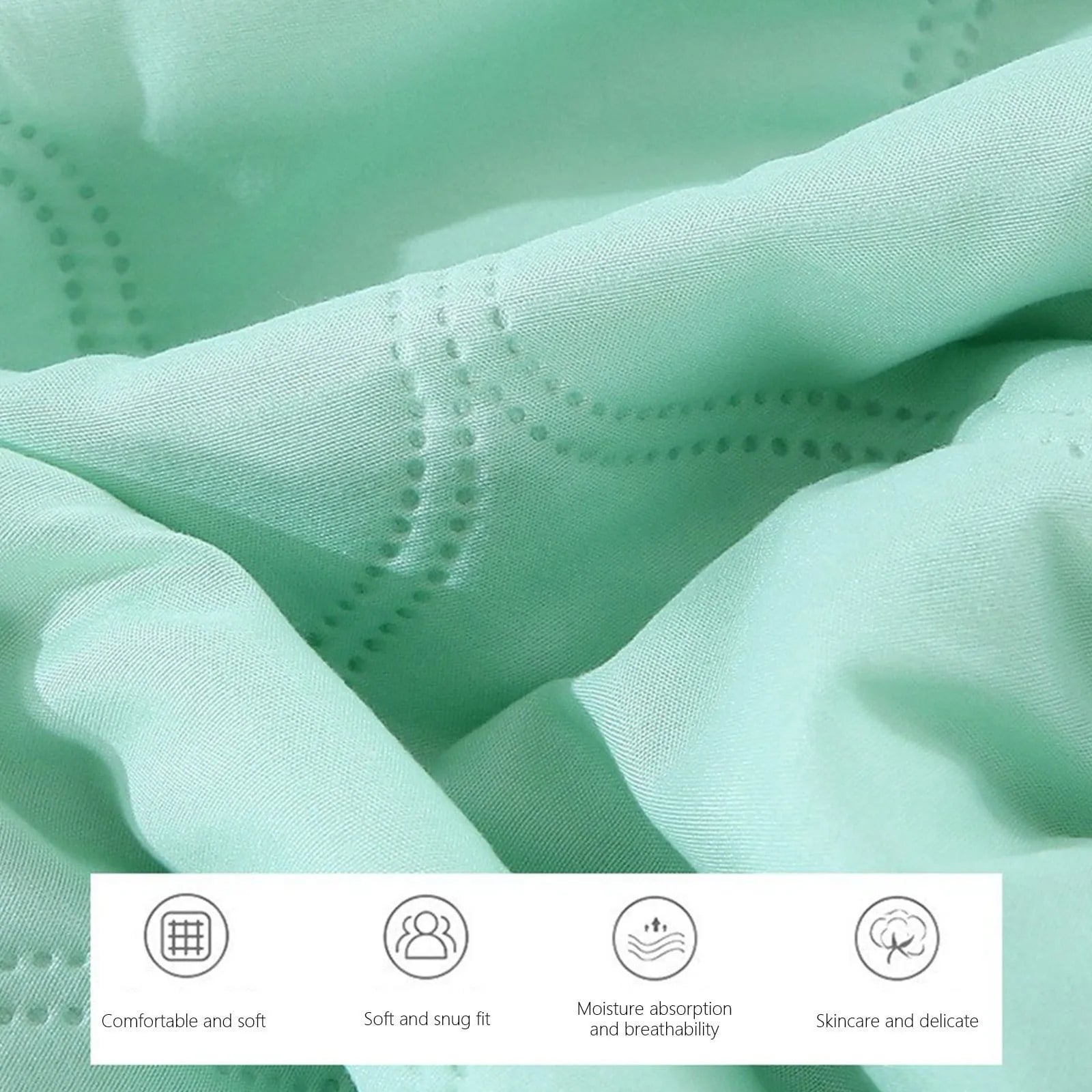 Cooling All-Season Quilt & Bedspread – Washed Cotton Skin-Friendly, Travel-Ready Size