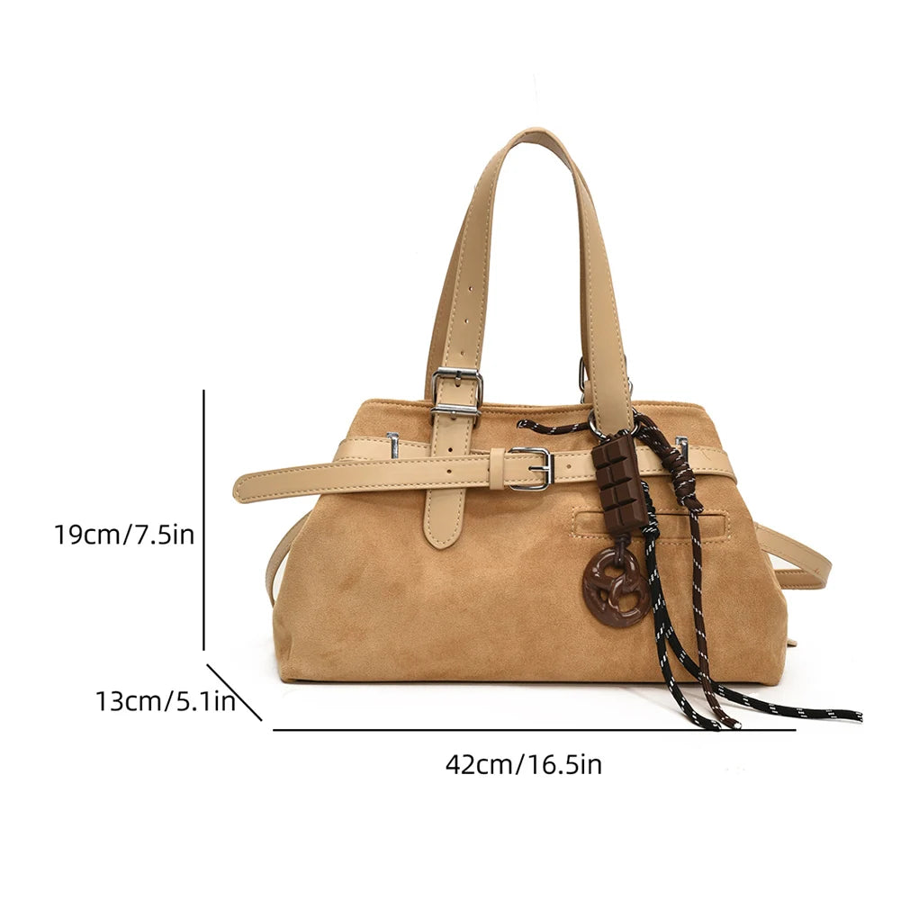 Women’s retro PU tote bag – large-capacity top-handle satchel handbag, fashion shoulder work purse for travel, shopping & office use