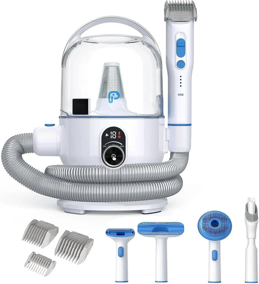 5-in-1 Pet Grooming Vacuum Kit – Low Noise Hair Remover with 2.0L Dust Cup for Dogs & Cats, Shedding & Grooming Tool