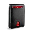Slim Leather Wallet for Men – RFID Blocking Bifold Front Pocket Wallet with Money Clip & Minimalist Card Holder Design