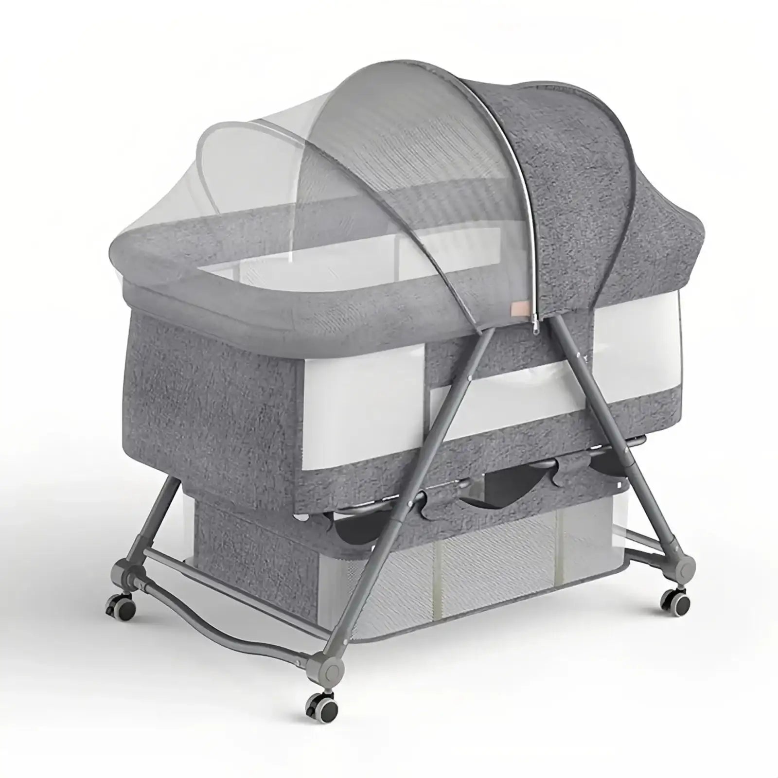 Sejoy 3-in-1 Rocking Crib Baby Bassinet & Newborn Beside-Sleeper – Convertible Infant Sleeping Bed
