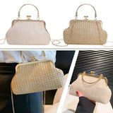 Chain Top Handle Bag – Clip Weaving Under-Arm Shoulder Bag, Elegant Handmade Street Travel Fashion