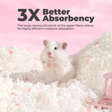 Natural Paper Small Pet Bedding – 23L/50L Dust-Free, Odor Control & Moisture Absorbent Shavings for Hamsters, Rabbits & Guinea Pigs