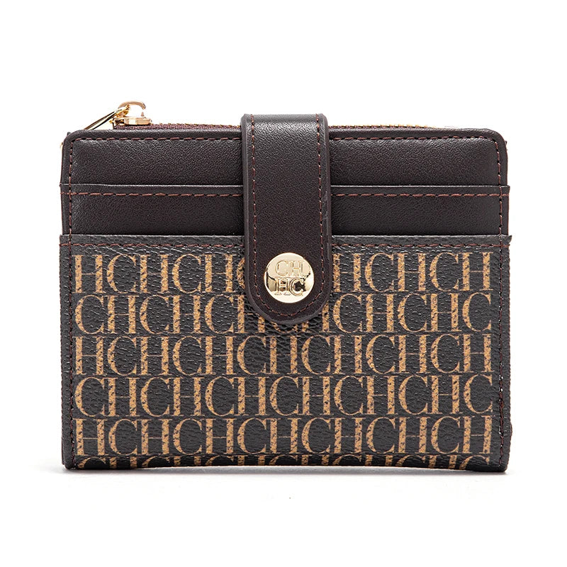 Unisex Retro Printed Wallet – Classic Portable Card Holder, Zero Wallet & Universal PU Leather Money Purse