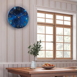 12” Silent Non-Ticking Galaxy Wall Clock – Cosmic Battery-Operated Analog Clock for Bedroom, Living Room, Kitchen & Office