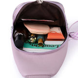 PU Leather Shoulder Messenger Bag — Solid-Color Satchel Purse for Women & Girls