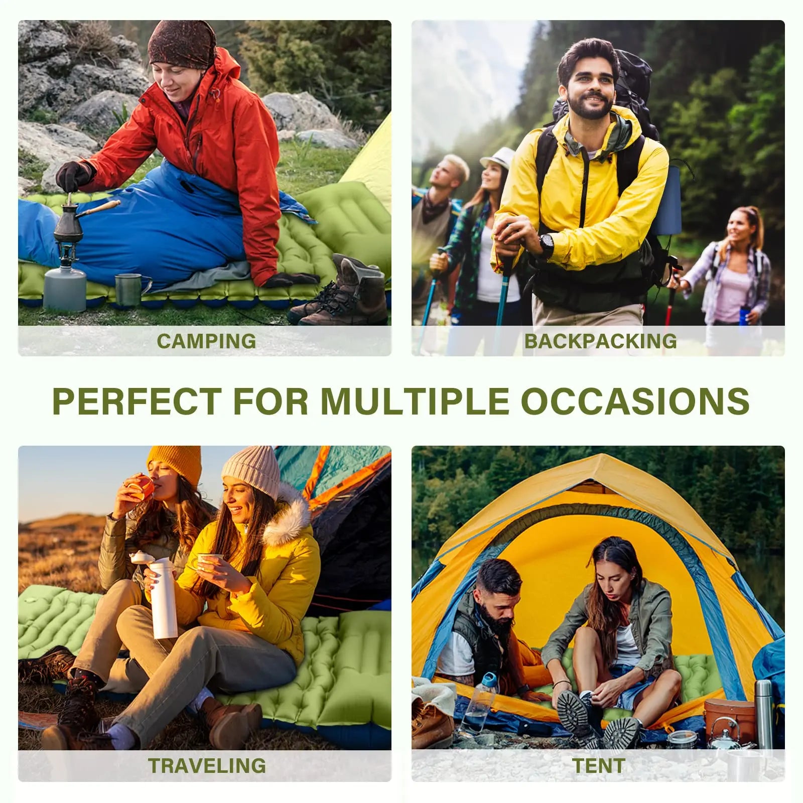 Westtune Ultralight Camping Sleeping Pad – Inflatable Mattress with Built-in Pillow & Foot Pump for Hiking 🏕️💤