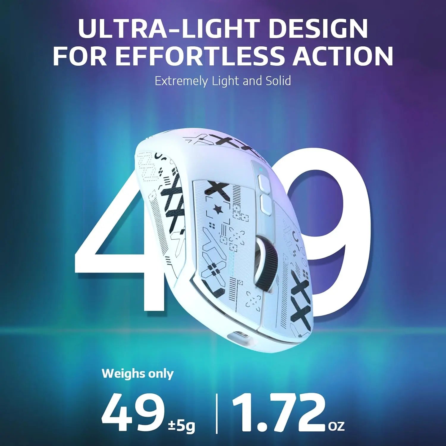 MambaSnake X Attack Shark X6 – Superlight 49 g Gaming Mouse with Adjustable 26K DPI Sensor & Magnetic RGB Dock