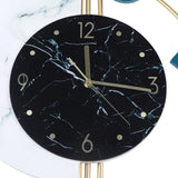 Silent Marble Wall Clock – Creative Semicircle Quartz Design for Living Room & Bedroom Décor