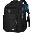Black Backpack for Men & Boys – 15.6″ Laptop School Bag with USB Charging Port