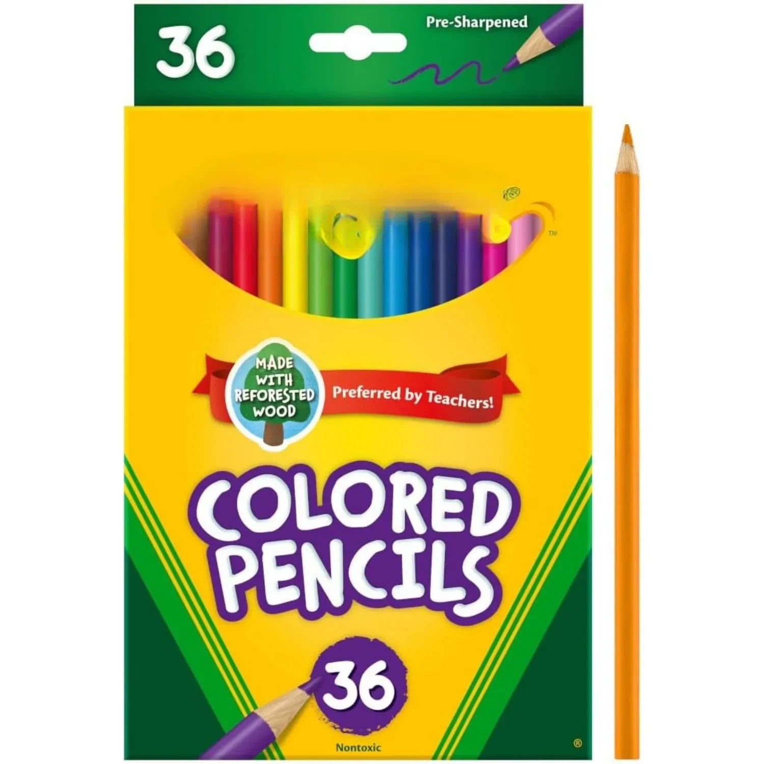 36-Count Colored Pencils Set – Kids Arts & Crafts Coloring Supplies