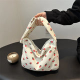 Cute Strawberry Corduroy Crossbody Bag for Women – Shoulder Satchel for Shopping & Dating