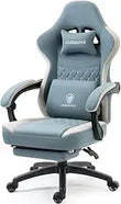 Ergonomic Gaming Chair – Comfortable Breathable Fabric Gamer Seat with Gel Pad, Pocket Spring Cushion & Storage Bag