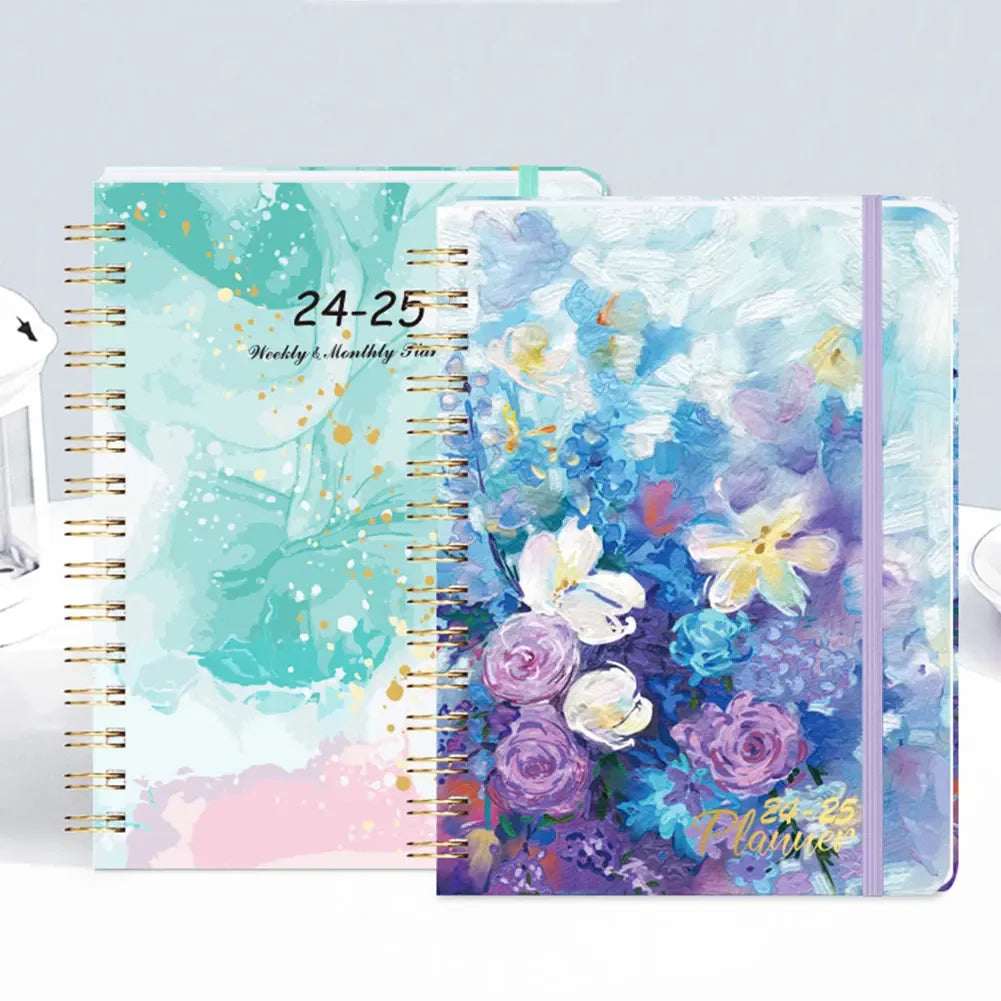 2025 Weekly Planner – A5 Spiral-Bound Monthly Calendar Notebook for Office & School 📅