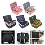 Fireproof Document Organizer – Waterproof Multi-Layer File Storage Box for Important Papers