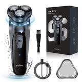 Sejoy Electric Razor – USB‑C Rechargeable Rotary Shaver with 3D Floating Heads & Pop‑Up Trimmer for Travel 🧳🪒